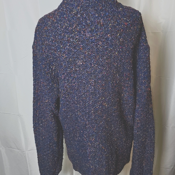 Coldwater Creek XL Cotton Blend VNeck Muticolored Purple Sweater - Picture 4 of 6